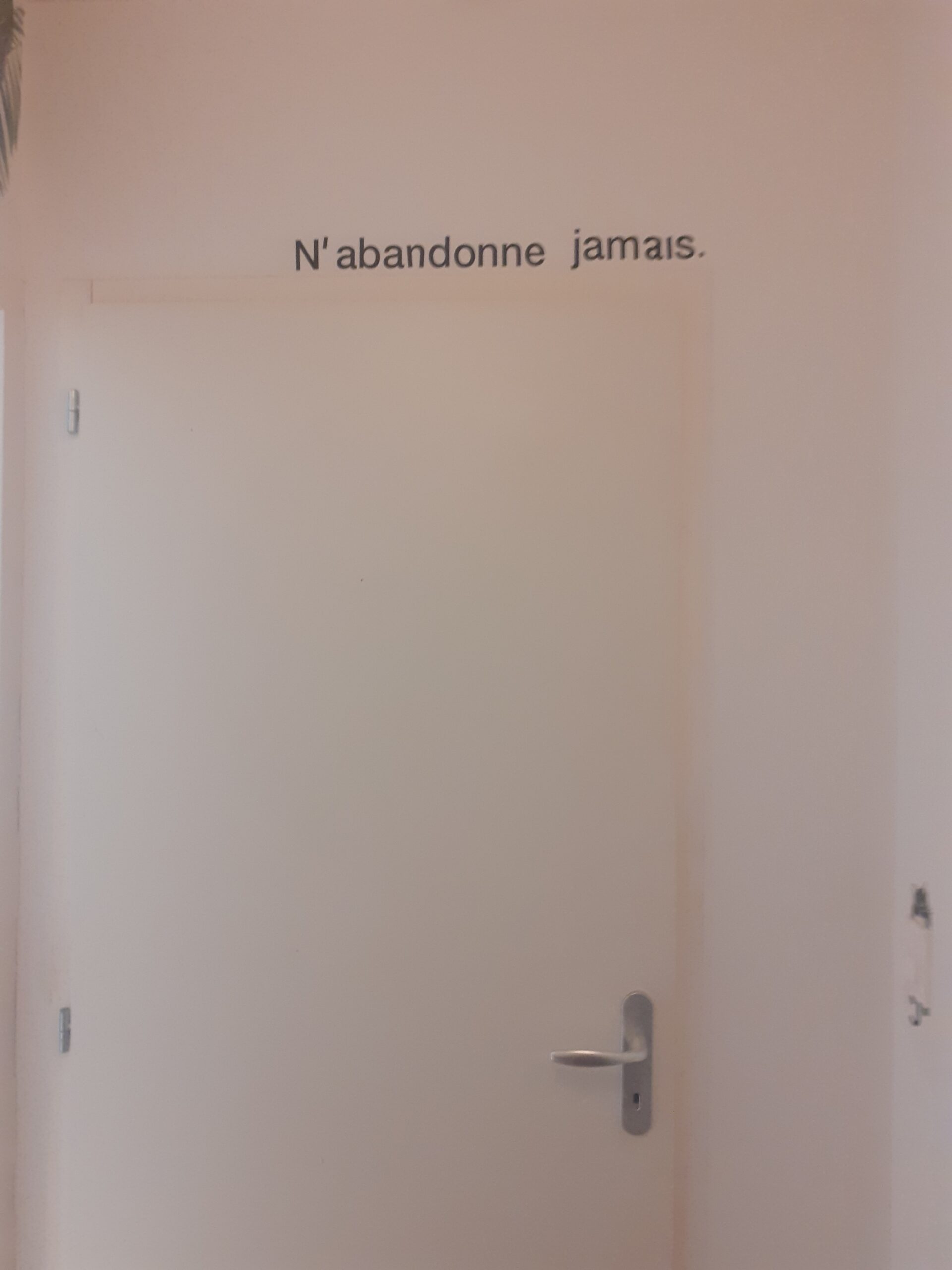 n abandonne jamais sticker porte chambre