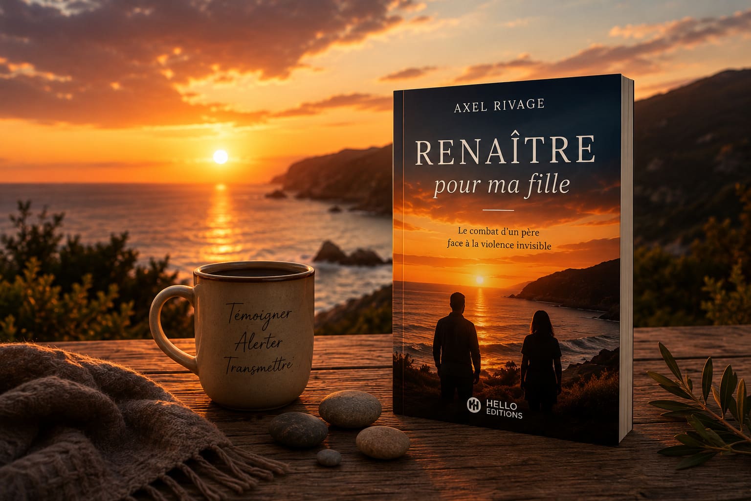 le livre renaître pour ma fille – témoignage d'axel rivage face à l'océan